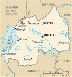 Karte Ruanda